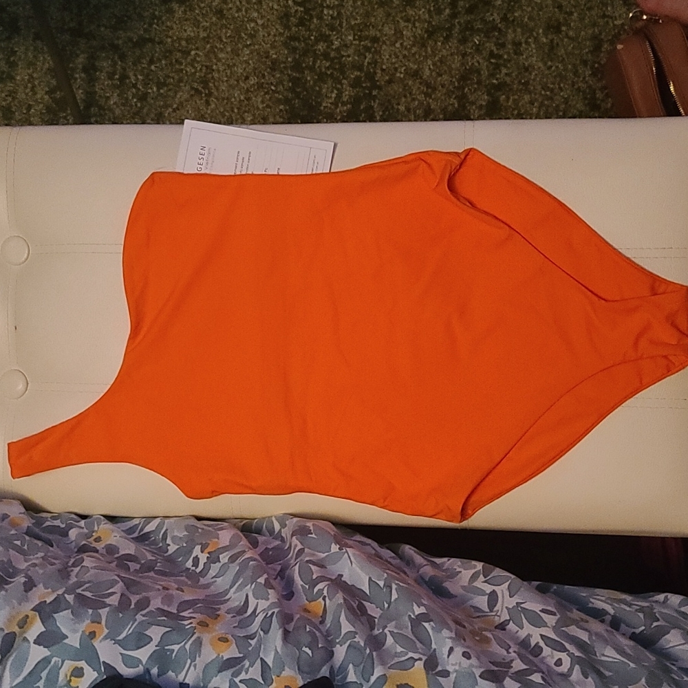 Girlfriend Collective one shoulder one piece swimsuit